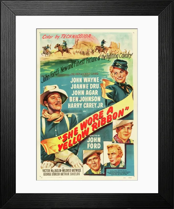 Framed Print : SHE WORE A YELLOW RIBBON, top from left: John Wayne, Joanne Dru, bottom from left: Ben Johnson, Harry Carey Jr. John Agar, 1949 Framed Print : SHE WORE A YELLOW RIBBON, top from left: John Wayne, Joanne Dru, bottom from left: Ben Johnson, Harry Carey Jr. John Agar, 1949