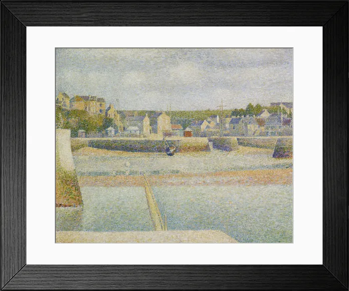 Framed Print : Port-en-Bessin: The Outer Harbor (Low Tide), 1888, by Georges Seurat, 1855-1891, French Post-Impressionist painting, oil on canvas Framed Print : Port-en-Bessin: The Outer Harbor (Low Tide), 1888, by Georges Seurat, 1855-1891, French Post-Impressionist painting, oil on canvas