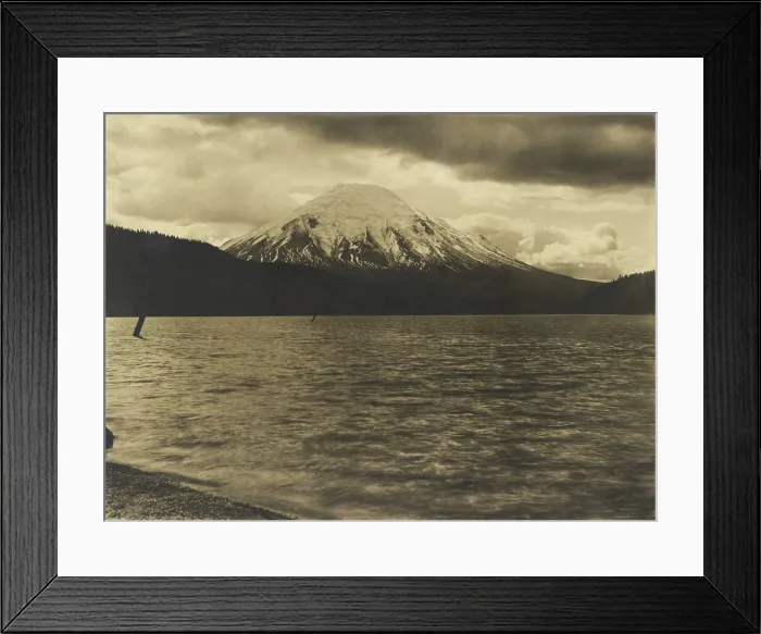 Framed Print : Mount St. Helens from Spirit Lake in 1907
