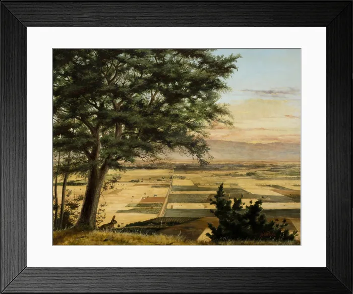 Framed Print : Santa Clara Valley, c. 1900, by Harold G. Peelor, 1856-1940, American painting, oil on canvas