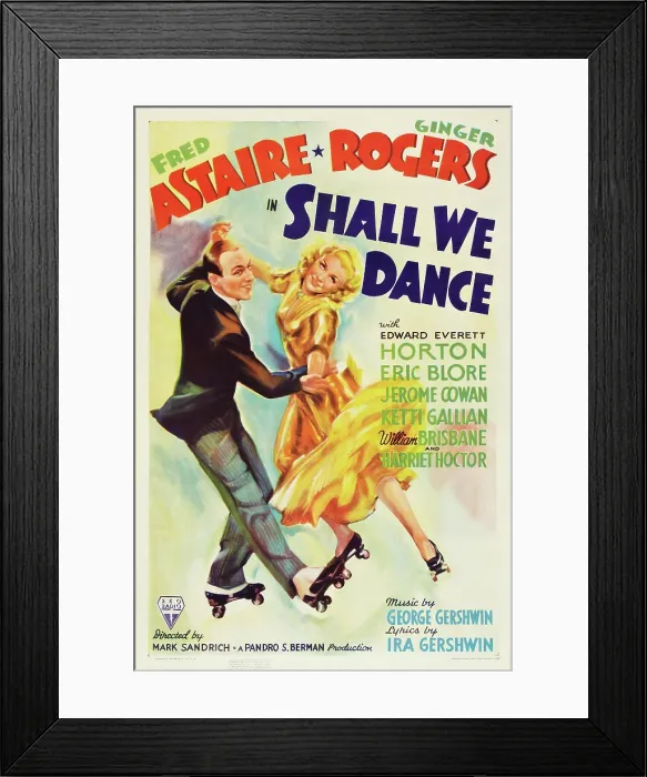 Framed Print : SHALL WE DANCE, Fred Astaire, Ginger Rogers, 1937, movie poster Framed Print : SHALL WE DANCE, Fred Astaire, Ginger Rogers, 1937, movie poster