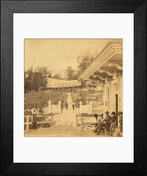 Framed Print : Guests at the Cresson Mountain House, a summer resort in the Pennsylvania's Allegheny Mountains