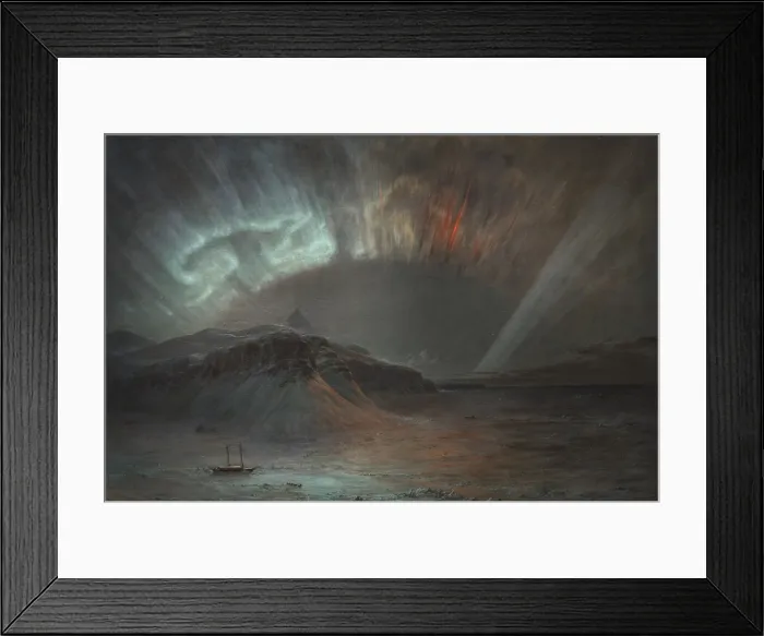 Framed Print : Aurora Borealis, c. 1865, by Frederic Edwin Church, 1826-1900, American landscape painting, oil on canvas Framed Print : Aurora Borealis, c. 1865, by Frederic Edwin Church, 1826-1900, American landscape painting, oil on canvas