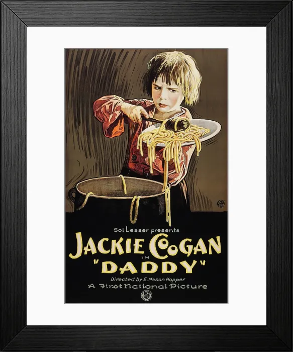 Framed Print : DADDY, US poster art, Jackie Coogan, 1923