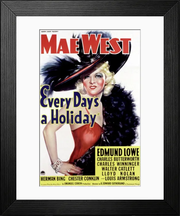 Framed Print : EVERY DAY'S A HOLIDAY, Mae West, 1937