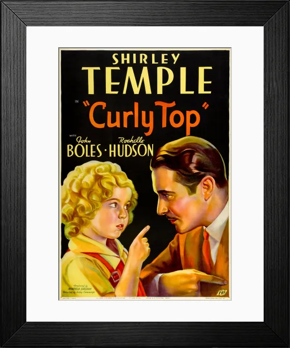 Framed Print : CURLY TOP, Shirley Temple, John Boles, 1935, instructing father TM and Copyright (c) 20th Century Fox Film Corp. All rights reserved. Courtesy: Everett Collection