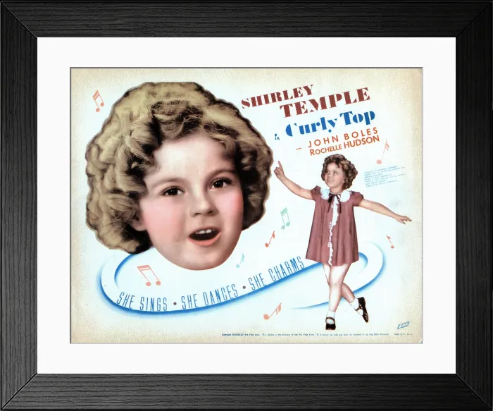 Framed Print : CURLY TOP, US poster, Shirley Temple, 1935, TM and Copyright 20th Century Fox Film Corp. All rights reserved. Courtesy: Everett Collection