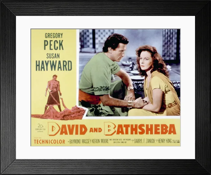 Framed Print : DAVID AND BATHSHEBA, Gregory Peck, Susan Hayward, 1951. TM and Copyright 20th Century Fox Film Corp. All rights reserved. Courtesy: Everett Collection Framed Print : DAVID AND BATHSHEBA, Gregory Peck, Susan Hayward, 1951. TM and Copyright 20th Century Fox Film Corp. All rights reserved. Courtesy: Everett Collection