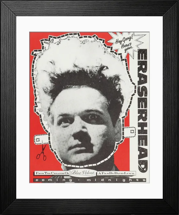 Framed Print : ERASERHEAD, promotional mask for midnight screenings, Jack Nance, 1976
