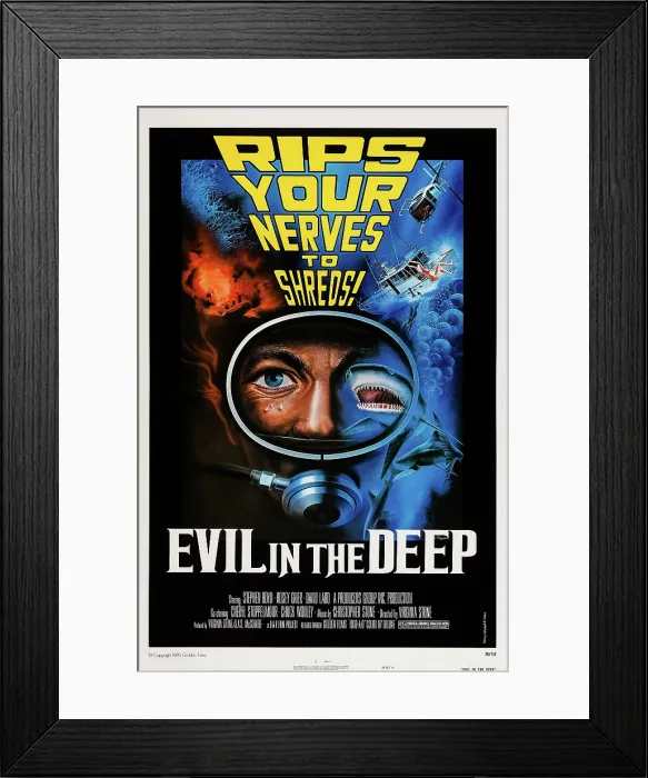 Framed Print : EVIL IN THE DEEP, [aka TREASURE OF JAMAICA REEF], US poster art, 1976