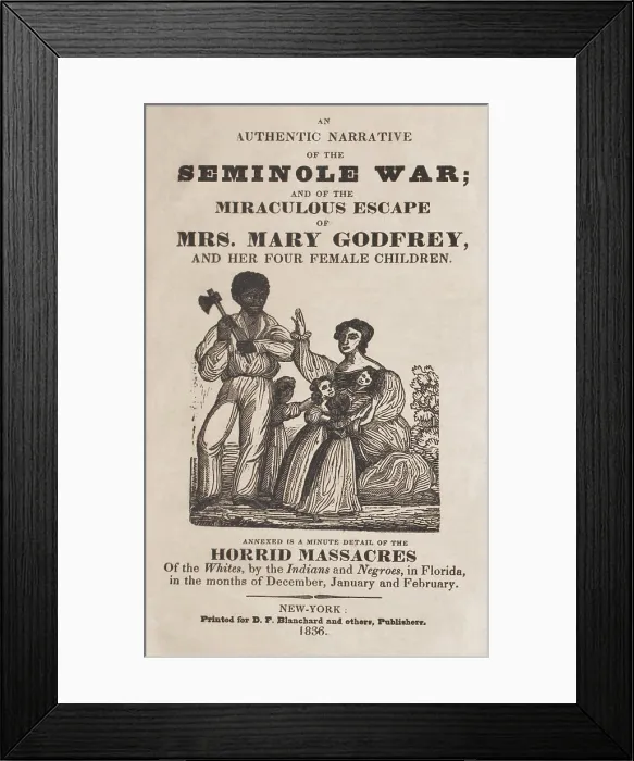 Framed Print : Second Seminole War, 1835-1842