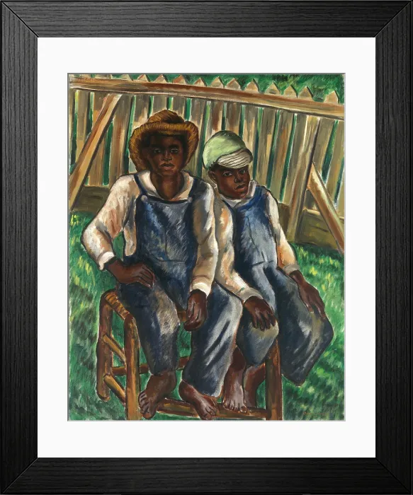 Framed Print : Brothers, by Malvin Gray Johnson, ca. 1930-34, African American artist of the Harlem Renaissance