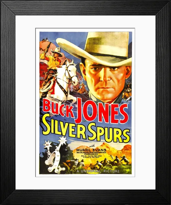 Framed Print : SILVER SPURS, Buck Jones, 1936