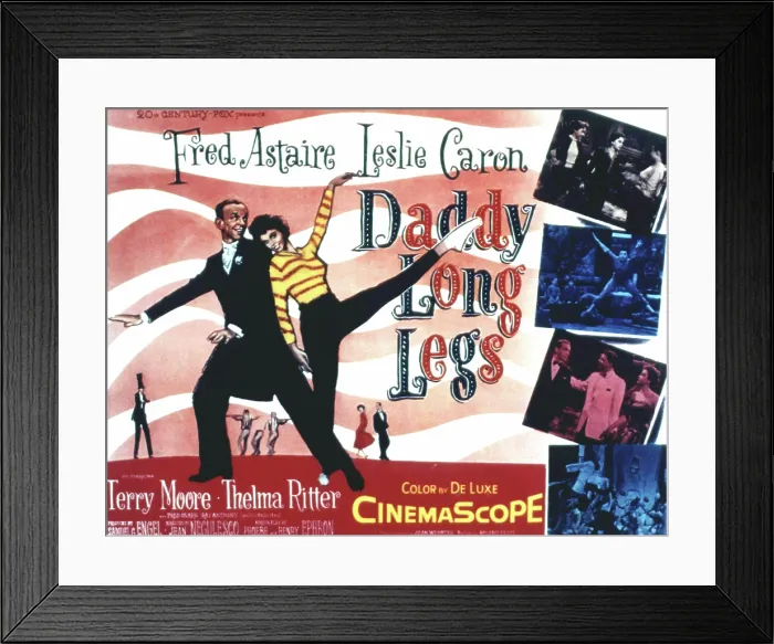 Framed Print : DADDY LONG LEGS, Fred Astaire, Leslie Caron, 1955, TM and copyright 20th Century Fox Film Corp.  /  All rights reserved. Courtesy: Everett Collection