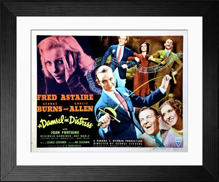 Framed Print : A DAMSEL IN DISTRESS, Joan Fontaine, Fred Astaire, George Burns, Gracie Allen, 1937