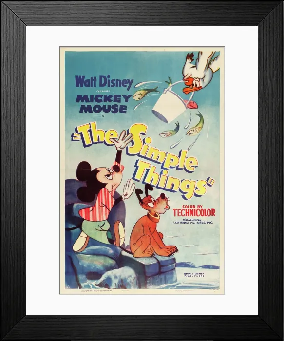 Framed Print : THE SIMPLE THINGS, from left: Mickey Mouse, Pluto, 1953 Framed Print : THE SIMPLE THINGS, from left: Mickey Mouse, Pluto, 1953