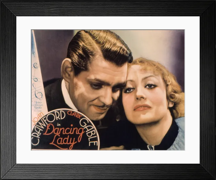 Framed Print : DANCING LADY, Clark Gable, Joan Crawford, 1931, poster art