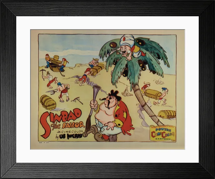 Framed Print : SINBAD THE SAILOR, Ub Iwerks animated short, 1935 Framed Print : SINBAD THE SAILOR, Ub Iwerks animated short, 1935