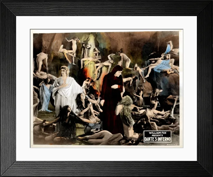 Framed Print : DANTE'S INFERNO, US lobbycard, 1924 Framed Print : DANTE'S INFERNO, US lobbycard, 1924