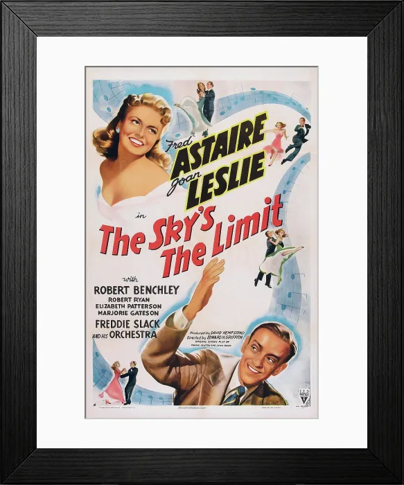 Framed Print : THE SKY'S THE LIMIT, top left: Joan Leslie, bottom right: Fred Astaire, 1943 Framed Print : THE SKY'S THE LIMIT, top left: Joan Leslie, bottom right: Fred Astaire, 1943