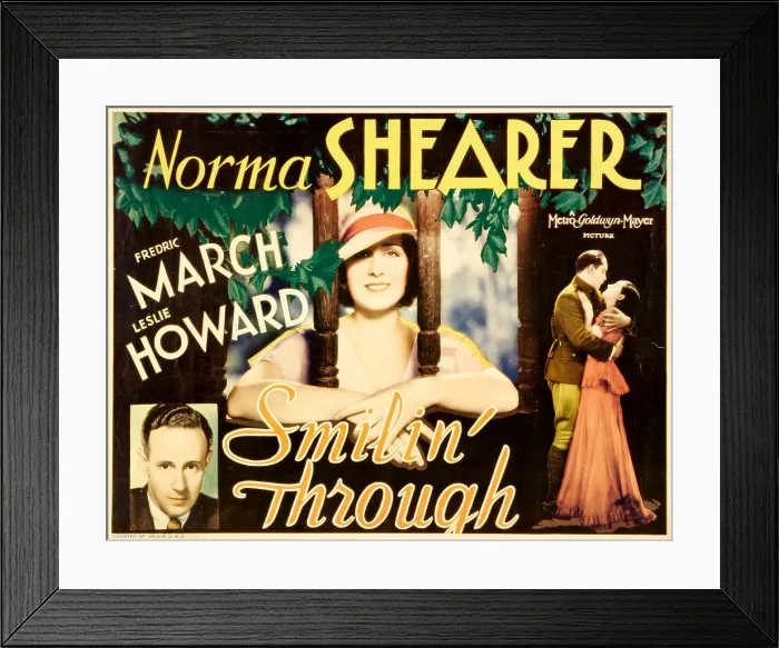 Framed Print : SMILIN THROUGH, from left: Leslie Howard, Norma Shearer, 1932 Framed Print : SMILIN THROUGH, from left: Leslie Howard, Norma Shearer, 1932