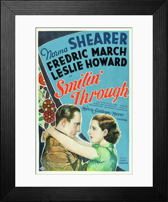 Framed Print : SMILIN THROUGH, from left: Fredric March, Norma Shearer, 1932
