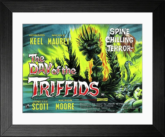 Framed Print : THE DAY OF THE TRIFFIDS, British poster art, 1963