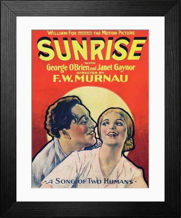 Framed Print : SUNRISE, (aka SUNRISE: A SONG OF TWO HUMANS); from left: George O'Brien, Janet Gaynor, 1927, TM and Copyright 20th Century Fox Film Corp