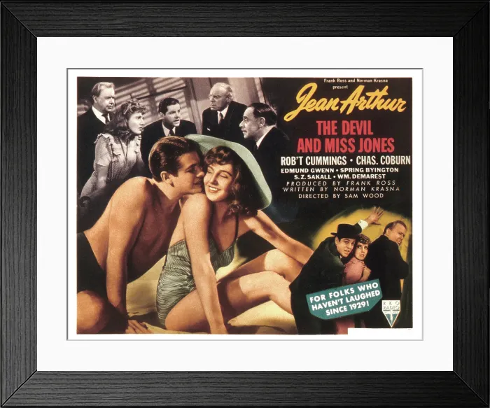 Framed Print : THE DEVIL AND MISS JONES, Robert Cummings, Jean Arthur, 1941 Framed Print : THE DEVIL AND MISS JONES, Robert Cummings, Jean Arthur, 1941