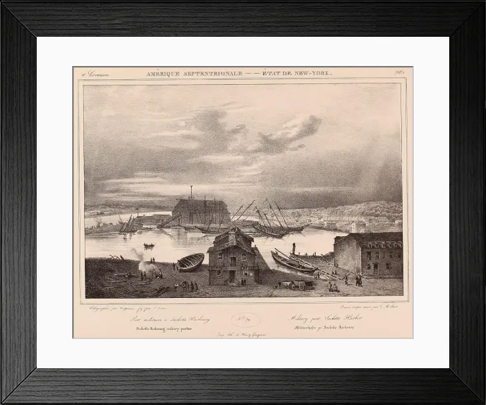 Framed Print : Military Post at Sackets Harbor on Lake Ontario. Lieutenant Ulysses S Framed Print : Military Post at Sackets Harbor on Lake Ontario. Lieutenant Ulysses S