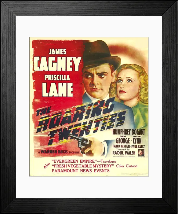 Framed Print : THE ROARING TWENTIES, James Cagney, Priscilla Lane, 1939