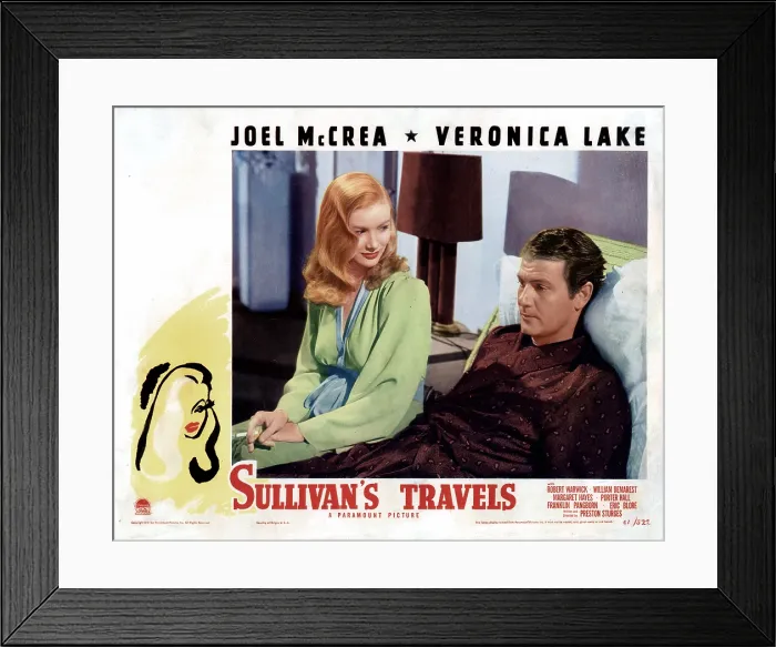 Framed Print : SULLIVAN'S TRAVELS, from left, Veronica Lake, Joel McCrea, 1941 Framed Print : SULLIVAN'S TRAVELS, from left, Veronica Lake, Joel McCrea, 1941