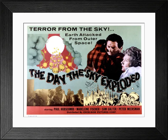 Framed Print : THE DAY THE SKY EXPLODED, Massimo Zeppieri, Paul Hubschmid [aka Paul Christian], Fiorella Mari, 1958