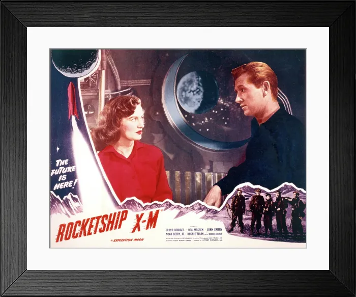 Framed Print : ROCKETSHIP X-M, Osa Massen & Lloyd Bridges, 1950