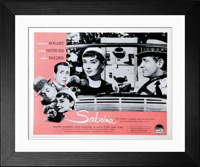 Framed Print : SABRINA, Audrey Hepburn, William Holden, 1954 Framed Print : SABRINA, Audrey Hepburn, William Holden, 1954