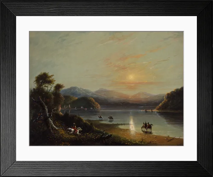 Framed Print : GREEN RIVER, OREGON, 1858-1860, by Alfred Jacob Miller, painting, watercolor on paper