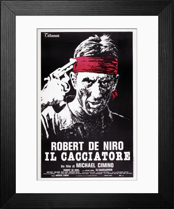 Framed Print : THE DEER HUNTER, (aka IL CACCIATORE), US poster art, Robert De Niro, 1978. Universal / courtesy Everett Collection Framed Print : THE DEER HUNTER, (aka IL CACCIATORE), US poster art, Robert De Niro, 1978. Universal / courtesy Everett Collection