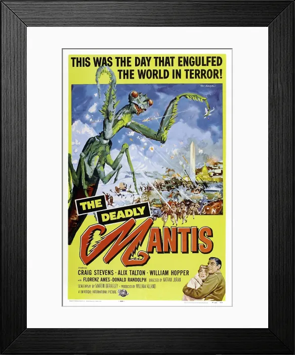 Framed Print : THE DEADLY MANTIS, Alix Talton, Craig Stevens; 1-sheet poster, 1957 Framed Print : THE DEADLY MANTIS, Alix Talton, Craig Stevens; 1-sheet poster, 1957