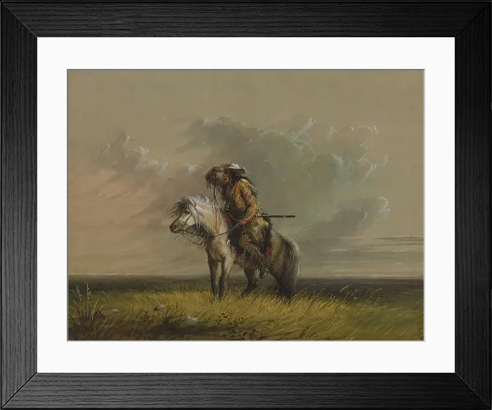 Framed Print : THE LOST GREENHORN, 1858-1860, by Alfred Jacob Miller, painting, watercolor on paper