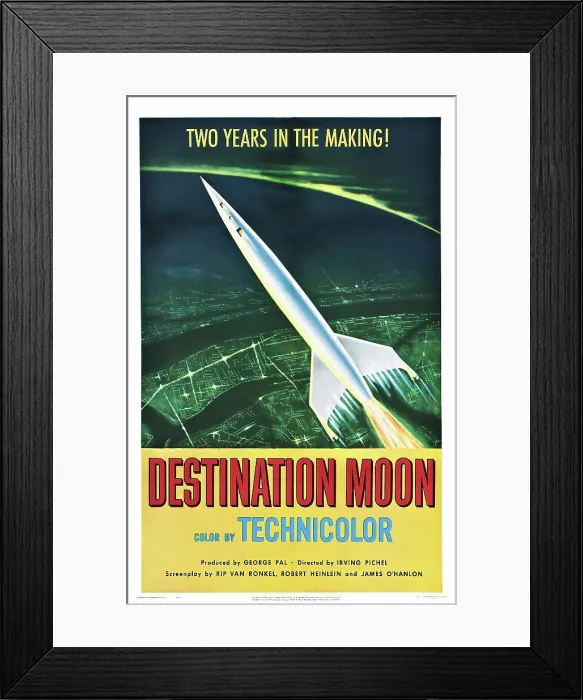 Framed Print : DESTINATION MOON, US poster art, 1950 Framed Print : DESTINATION MOON, US poster art, 1950