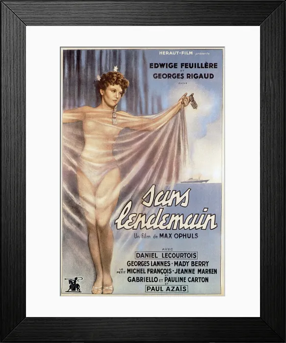 Framed Print : SANS LENDEMAIN, (aka THERE'S NO TOMORROW), German poster, Edwige Feuillere, 1940 Framed Print : SANS LENDEMAIN, (aka THERE'S NO TOMORROW), German poster, Edwige Feuillere, 1940