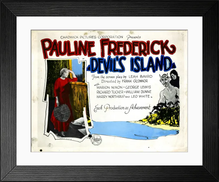 Framed Print : DEVIL'S ISLAND, Pauline Frederick, 1926 Framed Print : DEVIL'S ISLAND, Pauline Frederick, 1926