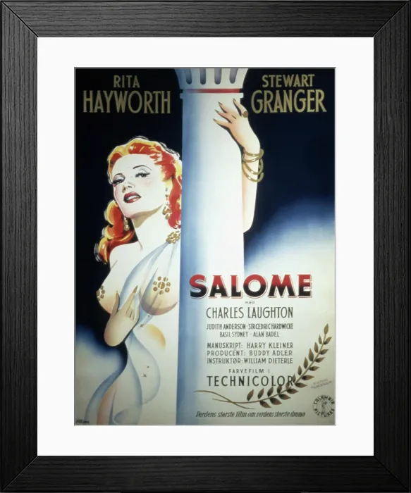Framed Print : SALOME, Rita Hayworth, 1953 (German poster) Framed Print : SALOME, Rita Hayworth, 1953 (German poster)
