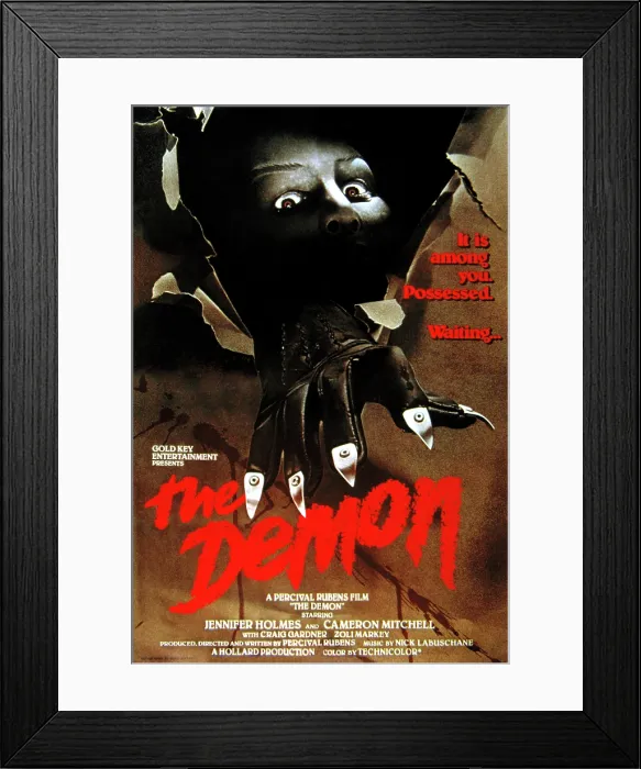 Framed Print : THE DEMON, (poster art), 1979