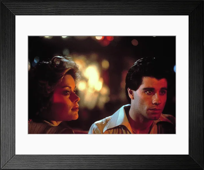 Framed Print : SATURDAY NIGHT FEVER, Donna Pescow, John Travolta, 1977 Framed Print : SATURDAY NIGHT FEVER, Donna Pescow, John Travolta, 1977