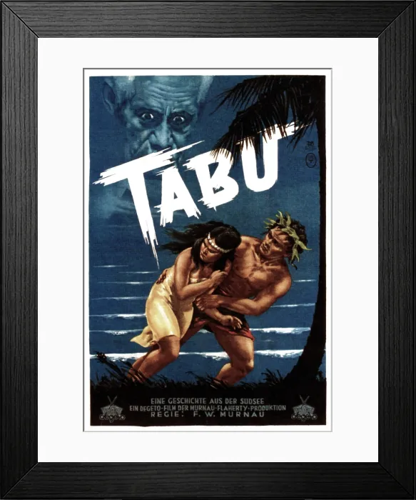 Framed Print : TABU (aka TABU: A STORY OF THE SOUTH SEAS), from left: Matahi, Anne Chevalier on German poster art, 1931