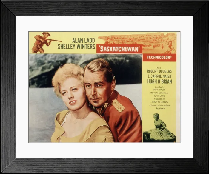 Framed Print : SASKATCHEWAN, Shelley Winters, Alan Ladd, 1954