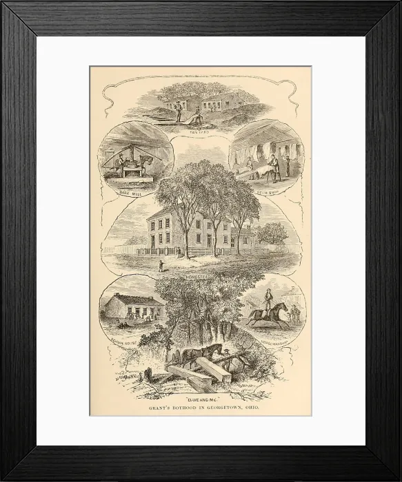 Framed Print : In 1823 Jesse Grant's family prospered after they moved to Georgetown, Ohio, where he opened his own tannery