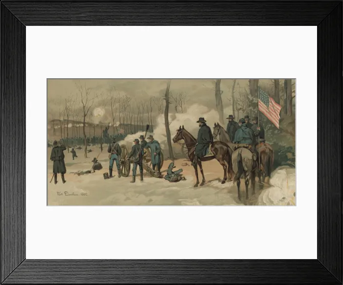 Framed Print : US Civil War. Memorial poster, Grant from West Point to Appomattox, by Thure de Thulstrup, 1885 Framed Print : US Civil War. Memorial poster, Grant from West Point to Appomattox, by Thure de Thulstrup, 1885