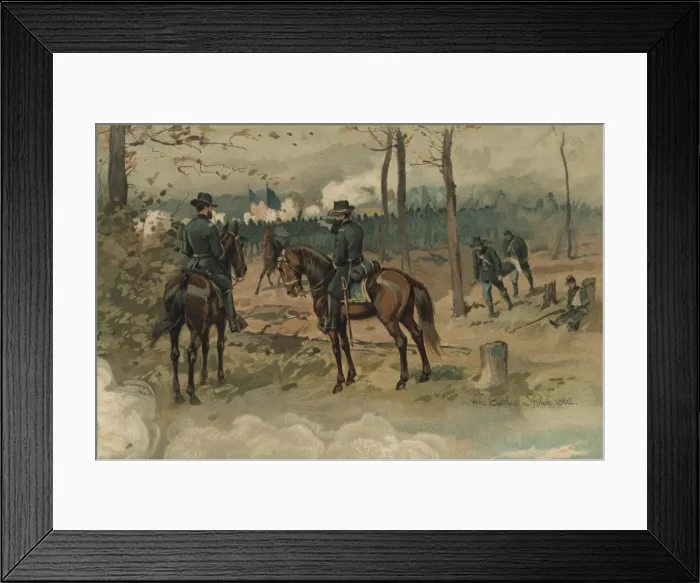 Framed Print : US Civil War. Memorial poster, Grant from West Point to Appomattox, by Thure de Thulstrup, 1885 Framed Print : US Civil War. Memorial poster, Grant from West Point to Appomattox, by Thure de Thulstrup, 1885